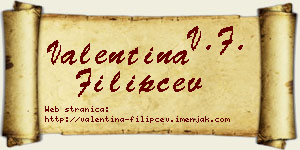 Valentina Filipčev vizit kartica